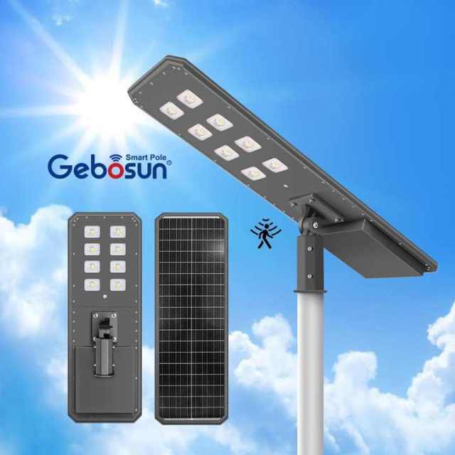 Solar Street Light Aluminum IP65 Waterproof 6000K Daylight Alert for Square Lighting BOSUN