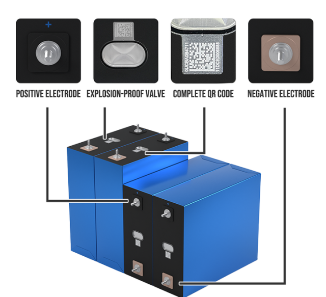 LiFePO4 Battery Cell 280Ah High-Cycle Life for Solar Energy Storage and Electric Vehicles Hithium