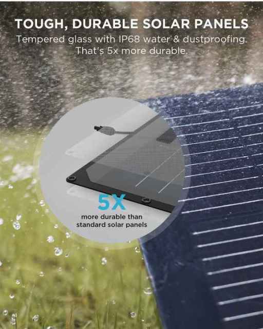 EcoFlow DELTA 2 220W Portable Solar Panel with Remote Control for Expandable Capacity Outdoor Power Solutions