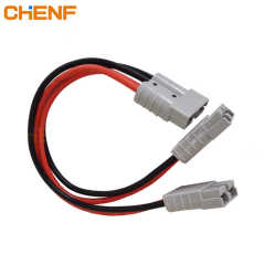CHENF 40A 50A 120A 175A 350A 600V Male Female Connector Adapter Power Cable with Red Black Colors for Solar Power System and Charging Stations