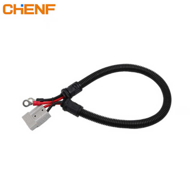 CHENF 40A 50A 120A 175A 350A 600V Male Female Connector Adapter Power Cable with Red Black Colors for Solar Power System and Charging Stations