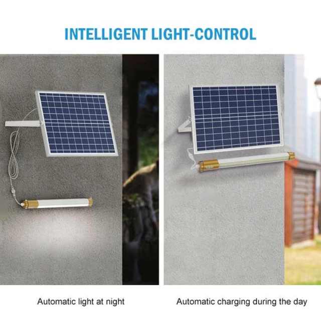 Solar Panel LED Linear Lamp IP67 Waterproof 100W-500W Outdoor Garden Lighting GuangDu