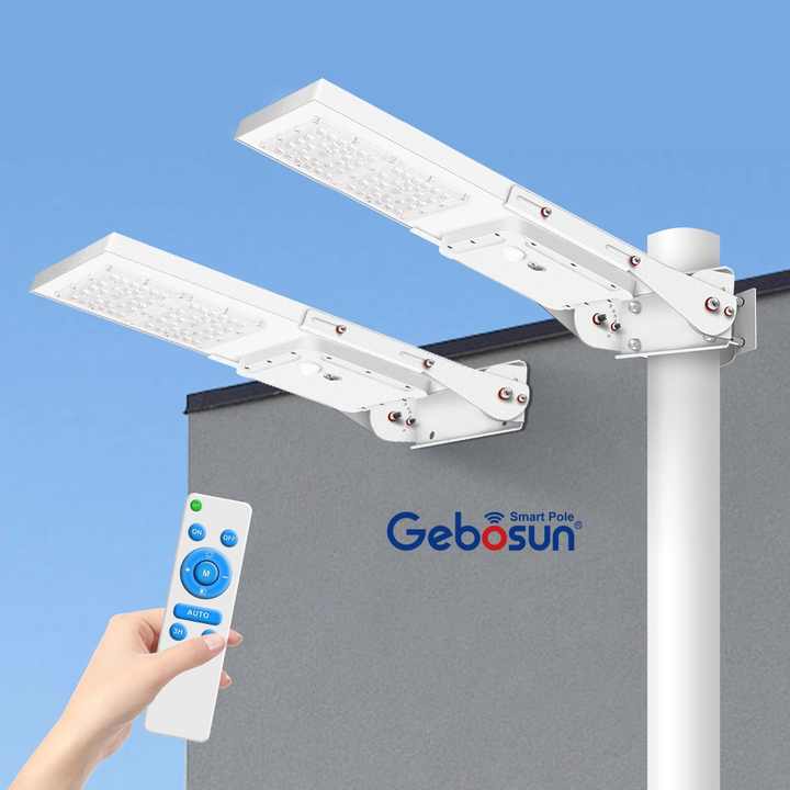 Solar Street Light All-in-One Waterproof IP65 Outdoor Parking Lot Lighting 3000K-6000K LED Aluminum Gebosun