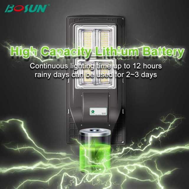 Industrial MPPT Solar Charger Controller 50W 60W 80W High Lumen SMD Smart Integrated LED Solar Panel Street Light for Road Lighting GEBOSUN