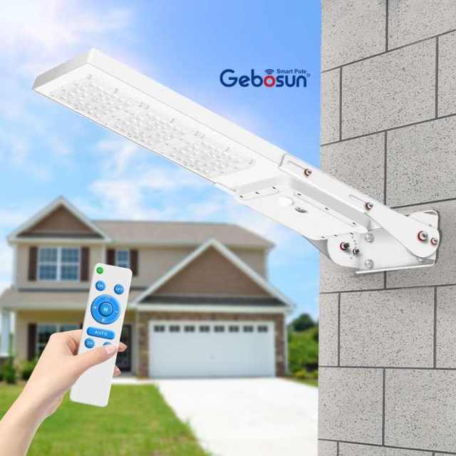 Solar Street Light All-in-One Waterproof IP65 Outdoor Parking Lot Lighting 3000K-6000K LED Aluminum Gebosun