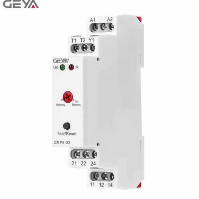 GEYA GRP8-01 AC/DC 24-240V Thermistor Motor Protection Relay for Compressor Motor Start in Refrigeration Systems