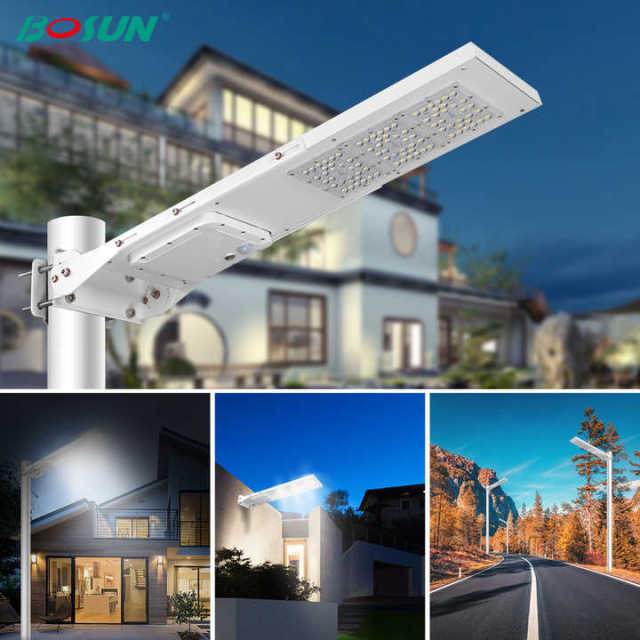 Solar Powered Street Light 60W 100W 200W 300W IP65 Waterproof Outdoor LED Garden Lighting GEBOSUN