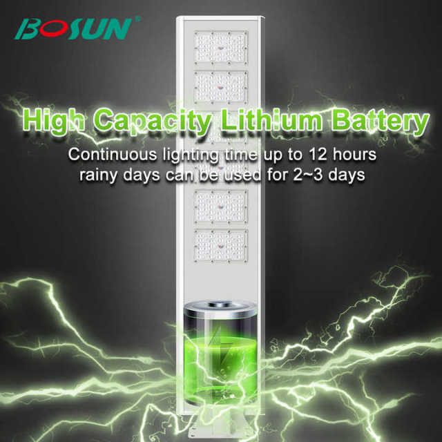 Solar Street Lamp High Lumens IP65 Waterproof Integrated All-in-One Solar Lighting for Roadway Illumination Gebosun