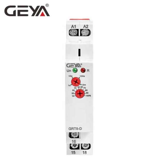 GEYA GRT8-D AC/DC 12-240V 16A Time Delay Off Relay for Emergency Systems Timer Control GEYA OEM ODM
