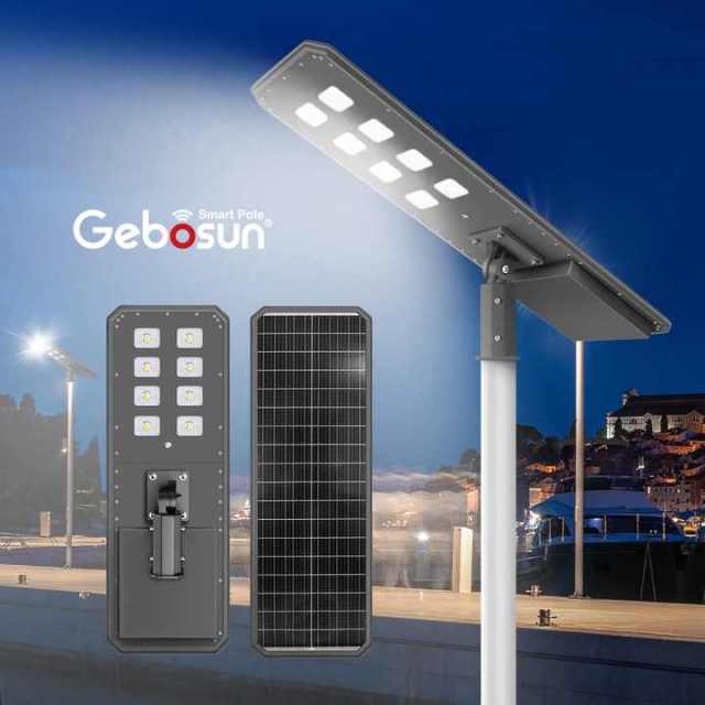 Solar Street Light Aluminum IP65 Waterproof 6000K Daylight Alert for Square Lighting BOSUN