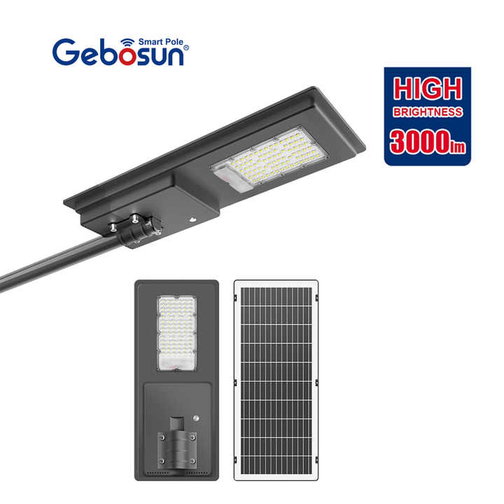 Solar Street Light IP65 Waterproof 3000lm Long Lifespan Road Highway Lighting Gebosun