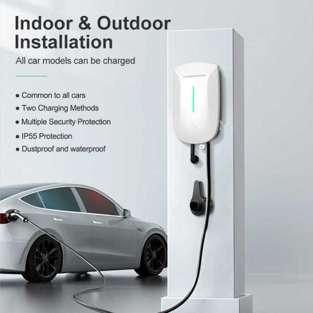 Wall-Mounted EV Charging Station 32A 7kW 11kW 22kW CCS Interface for Indoor Outdoor Use Bosun