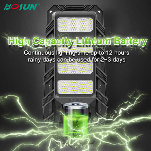 All-in-One Solar Street Light High Brightness 100W-400W+ 12H Working Time Outdoor LED Road Garden Lighting Gebosun