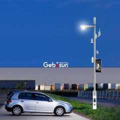GEBOSUN IP67 Outdoor 180W IoT Smart Solar WiFi City Sensors Street Light Pole for Road Garden Lighting