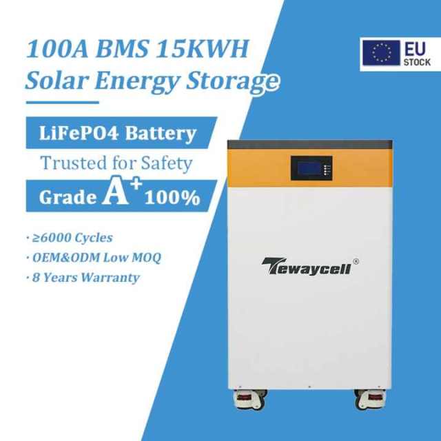 Germany Stock 100A 48V 300Ah 15Kwh Energy Storage System RS232 CAN Network Fire Extinguisher Active Equalization for Home Solar Off-grid Applications