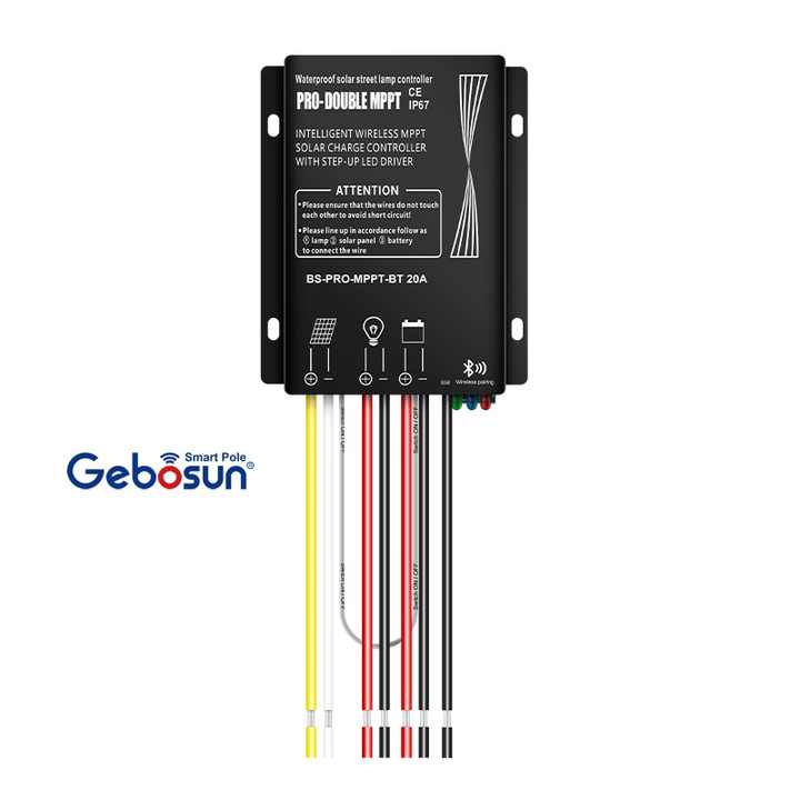 Solar Charge Controller MPPT 20A Waterproof for LED Solar Lights Gebosun