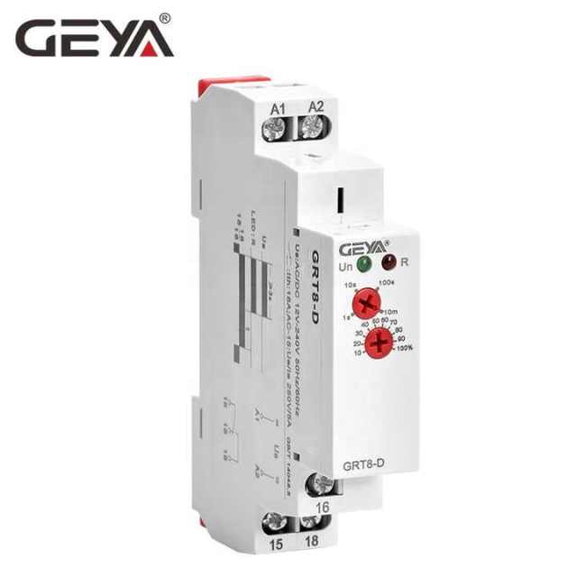 GEYA GRT8-D AC/DC 12-240V 16A Time Delay Off Relay for Emergency Systems Timer Control GEYA OEM ODM
