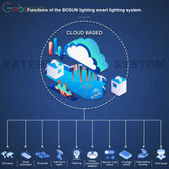 Solar Smart LED Street Light with RS485 6000K Daylight Alert IP65 Waterproof Smart Road Lighting Solution Gebosun