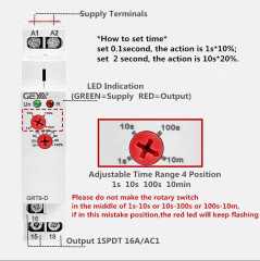 GEYA GRT8-D AC/DC 12-240V 16A Time Delay Off Relay for Emergency Systems Timer Control GEYA OEM ODM