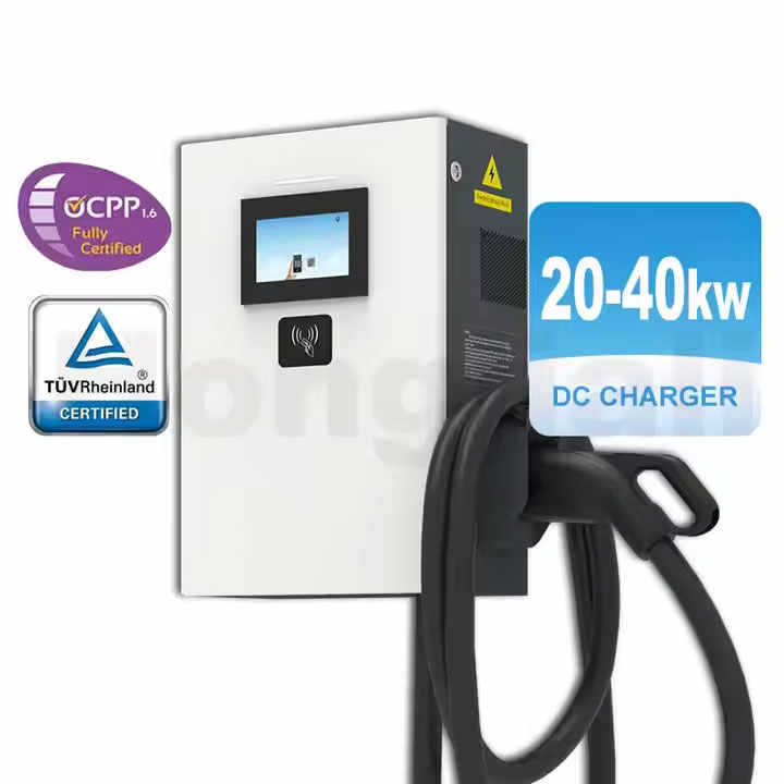 20kW DC EV Charging Station CCS2 Standard Fast Charger for Commercial Wall-Mounted Applications Hongjiali