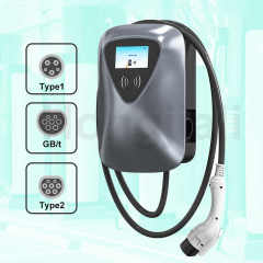 Hongjiali Plug Charge Wall Mount Type2 7kw 11kw 22kw Good Price Home Ac Ev Charger for Electric Car with Screen Display