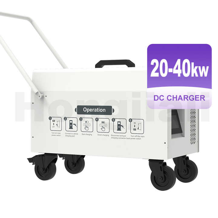 Portable DC Electric Car Charger 20KW 80A Fast Charging Station for EV CCS Plug and Play Hongjiali