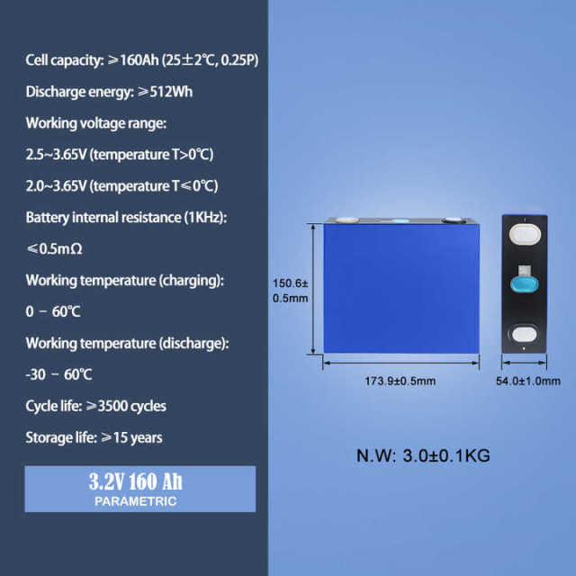 LFP 6000 Cycles Prismatic Cell 3.2V 160Ah Long-Life Energy Storage Battery for Solar Power Systems EVE