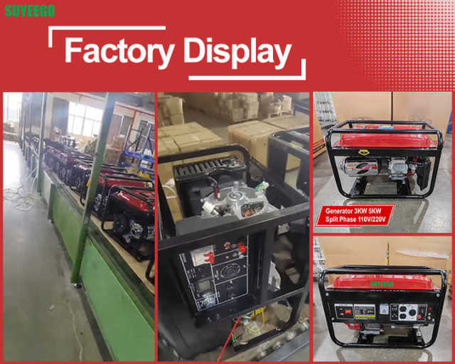 Portable Hand Start Petrol Power Station 3kW 5kW 8kW 10kW Diesel Gasoline Generator for Outdoor Emergency Backup SUYEEGO