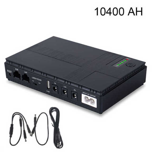 Mini UPS Power Bank for Router 8800mAh-10400mAh 5V/9V/12V/15V/24V DC Uninterrupted Power Supply Networking Backup Sichuan China Sourced