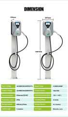 Hongjiali Plug Charge Wall Mount Type2 7kw 11kw 22kw Good Price Home Ac Ev Charger for Electric Car with Screen Display