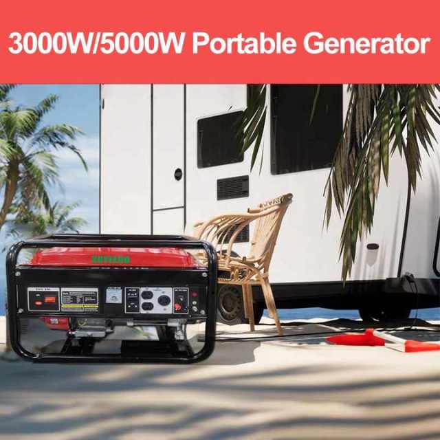 Portable Hand Start Petrol Power Station 3kW 5kW 8kW 10kW Diesel Gasoline Generator for Outdoor Emergency Backup SUYEEGO