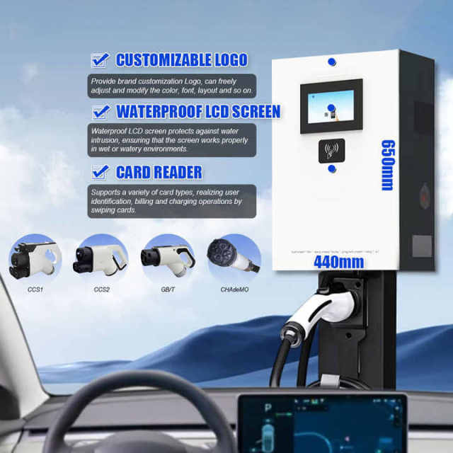 Factory Price Customized Wall Mounted GBT CCS2 CHAdeMO EV Charger DC Fast Charging Station 20kW 30kW for Electric Vehicles Hongjiali