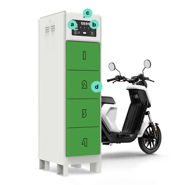 Outdoor Public Commercial Fast Charging E-Bike Battery Swapping Cabinet with Fire Extinguishing System 3kW 180-264V Hongjiali