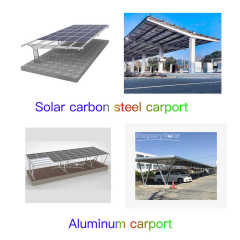 Aluminium Structure Solar Ground System Carport Pergola Parking Racking Structure Solar Aluminum Carport and Car Parking 5-45dg Tilt Angle Customized AL6005-T5 and Stainless Steel Carport Fujian China EmperySolar