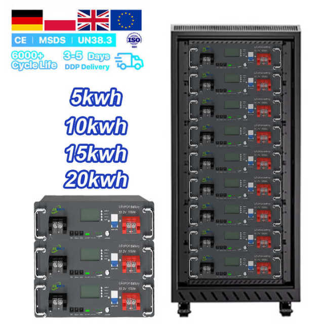 PL UA STOCK 51.2V 100Ah 600Ah 200Ah 6500+ Cycles Solar Inverter Lithium Home Energy Storage Battery 48V LiFePO4 Battery Pack High-Capacity Long Cycle Life Off-Grid Hybrid Grid Solar Energy Storage Systems for Home Appliances ZHONGDA