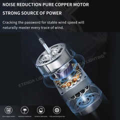 16 Inch Solar Powered Stand Fan with LED Light 6V4.5AH Battery 9V10W Panel AC/DC Remote Guangdong China Etenda