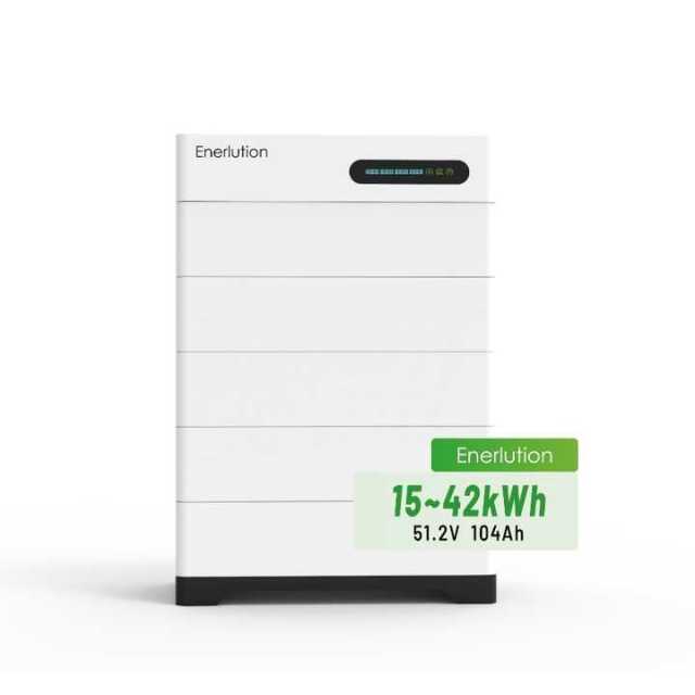 European Warehouse Scalable Stacked Lithium Array Batteries 104Ah 31kWh 35kWh 40kWh Lithium LifePO4 Battery with Circuit Breaker High-Cycle Life Solar Energy Storage Systems Enerlution