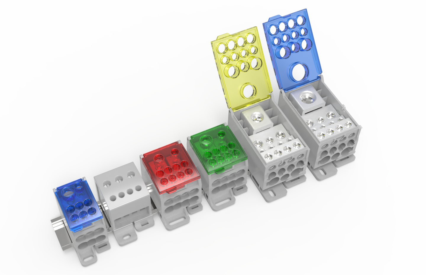High Current Branch Terminal 80A-400A 690V High-Strength Copper Alloy Terminal Block for Cable Branch Connections in Energy Storage Systems