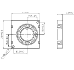 DC3507F Micro Blower 35x35x7mm High-Efficiency Cooling Fan for Battery Thermal Management and Energy Storage Systems