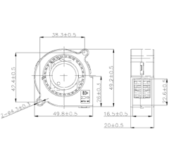 DC5020 DC Blower Fan 50x50x20mm High-Performance Cooling for Battery Energy Storage Systems