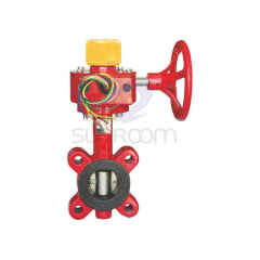 Cast Steel British Lug Butterfly Valve Gear Actuator for Firefighting Systems Sunroom/Shuanglong