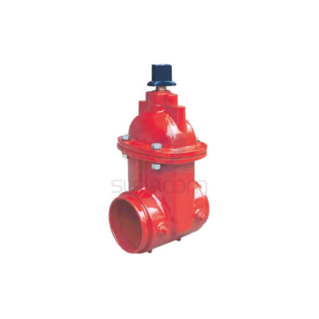 Ductile Iron NRS Grooved Gate Valve Post Flange Wrench Nut High-Pressure American Design FBE Firefighting Equipment Accessory UL 262 AWWA C515 C509 0°C to 80°C 300 psi FBE Coating Training Foam Re-Ignition Fire Protection Sunroom/Shuanglong