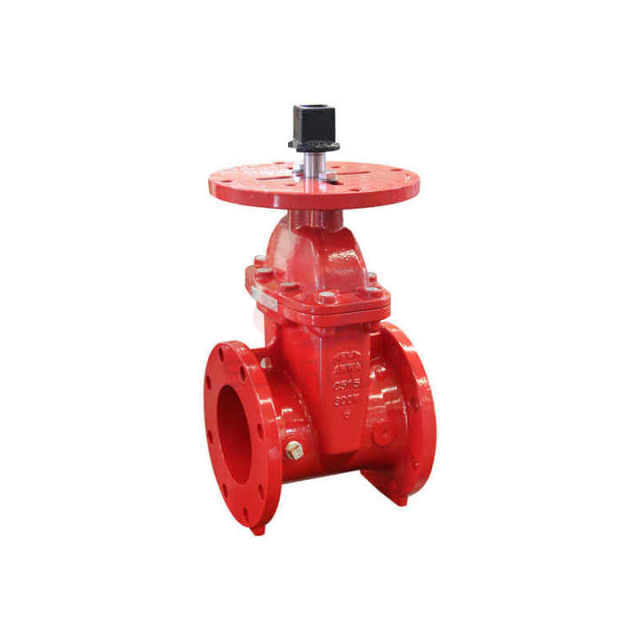 Ductile Iron NRS Grooved Gate Valve Post Flange Wrench Nut High-Pressure American Design FBE Firefighting Equipment Accessory UL 262 AWWA C515 C509 0°C to 80°C 300 psi FBE Coating Training Foam Re-Ignition Fire Protection Sunroom/Shuanglong