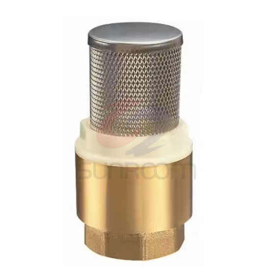 Brass Foot Valve Strainer Thread Connection Firefighting Equipment Accessory with SS Brass Screen China Factory Direct Sales