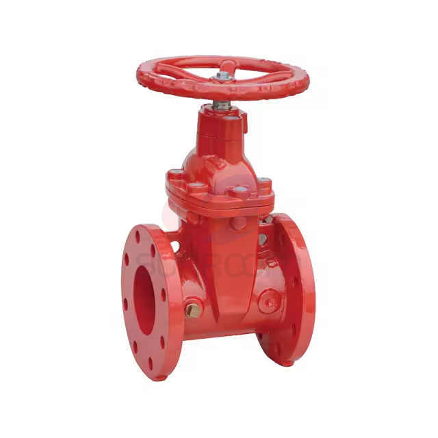 Ductile Iron NRS Grooved Gate Valve Post Flange Wrench Nut High-Pressure American Design FBE Firefighting Equipment Accessory UL 262 AWWA C515 C509 0°C to 80°C 300 psi FBE Coating Training Foam Re-Ignition Fire Protection Sunroom/Shuanglong