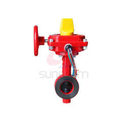 Cast Steel British Lug Butterfly Valve Gear Actuator for Firefighting Systems Sunroom/Shuanglong