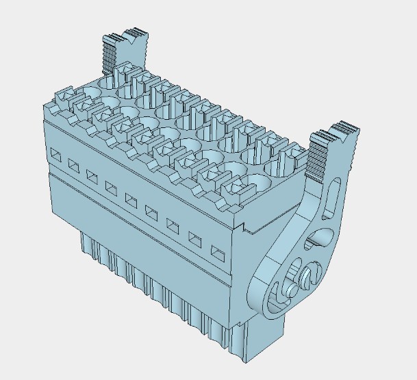 3.50*2.50mm Pitch Female Dual Row Pluggable Terminal Blocks Without Hook With Handle for Energy Storage and Battery Systems