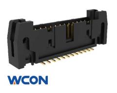 2.54mm Pitch Ejector Header Connector Vertical Surface Mount Without Latch for Energy Storage Systems Black with Post Wcon