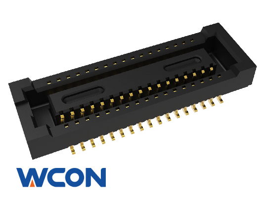 Board To Board Connector Socket Vertical Surface Mount Dual Row 1.45mm Height Gold Plating With Post Black For Battery Energy Storage Systems