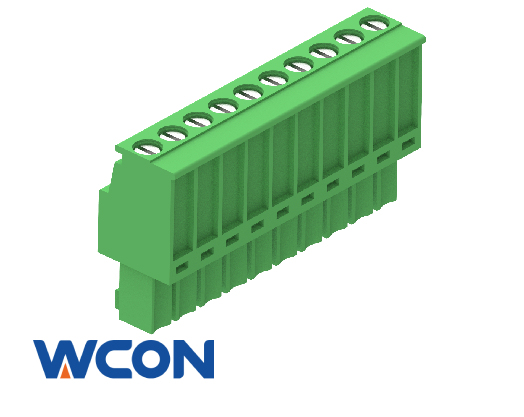 3.50mm Pitch Female Terminal Blocks Horizontal Forward Incoming Single Row Pluggable 300V 8A for Energy Storage Systems